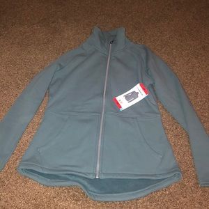 Fleece mock zip up sweater